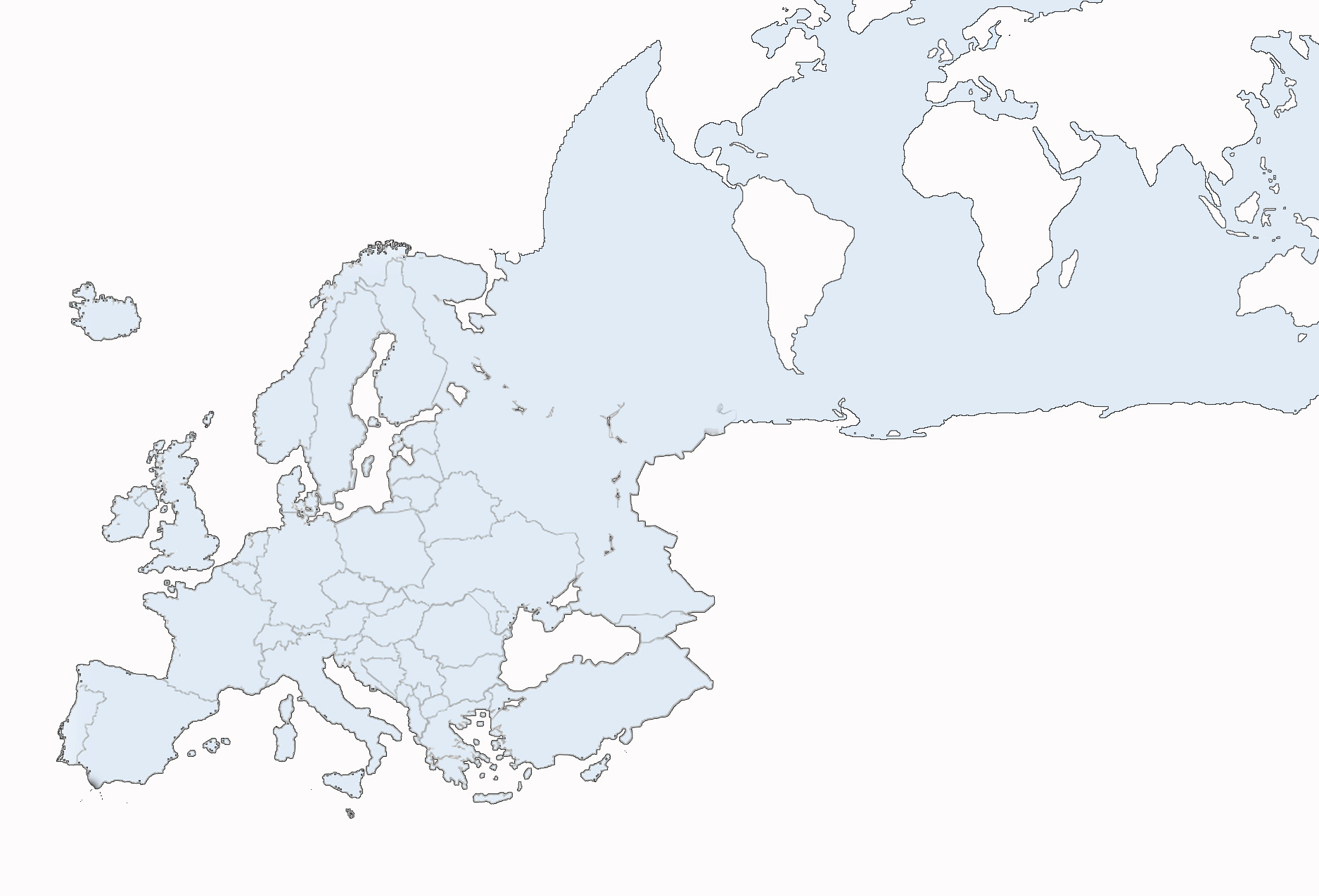 Europe and beyond map